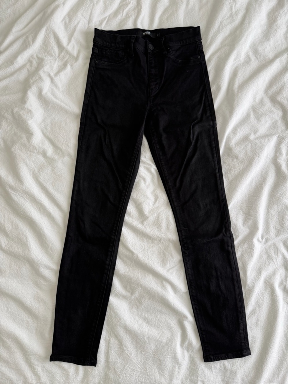 Hudson Black Mid Rise Women’s Coated Super Skinny Jeans Size 26